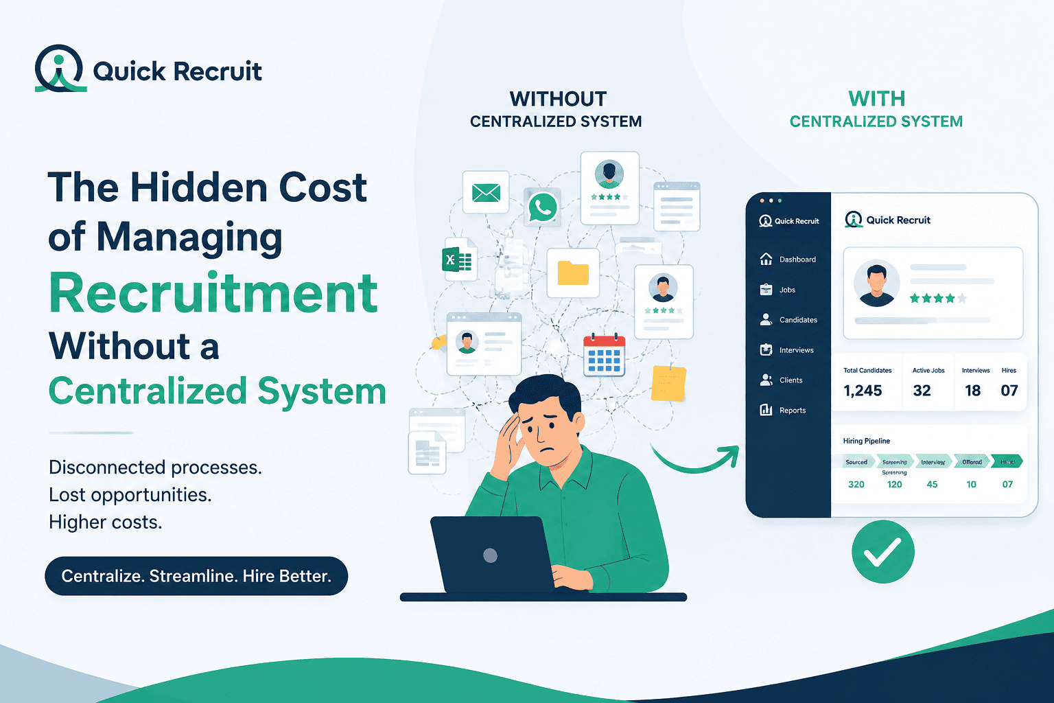 centralized recruitment system for managing candidates and hiring workflows